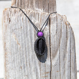 Black Tourmaline & Sugilite Mystic Duet necklace