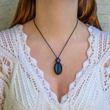 Black Tourmaline & Sugilite Mystic Duet necklace