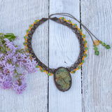 Luminous Moss Fifth Chakra's choker necklace