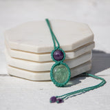 Fluorite & Amethyst Mystic Duet Necklace