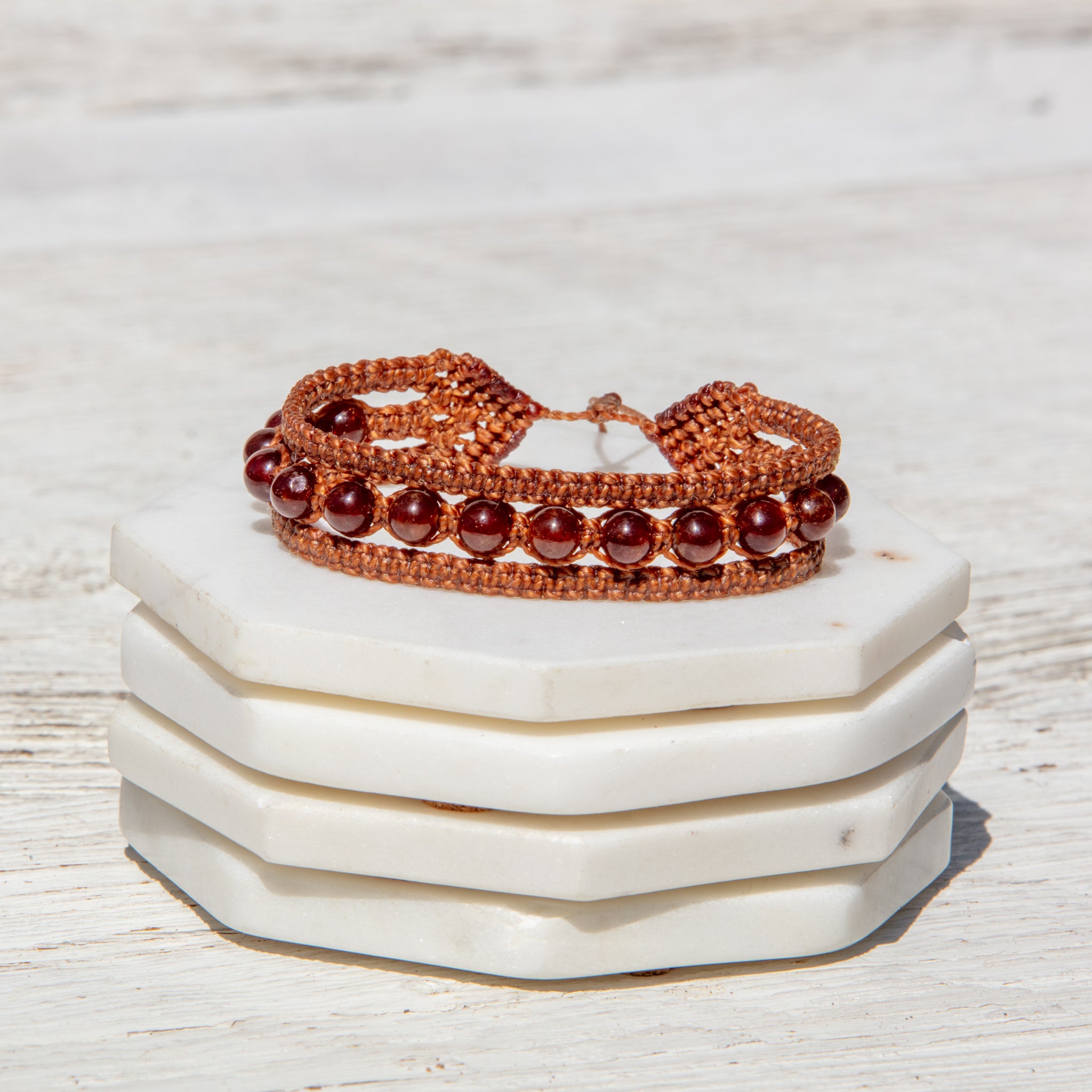 hessonite garnet bracelet